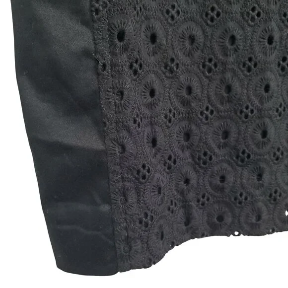 JNY Collection Sz 12 Skirt Embroidered Eyelet Knee Pencil Lined Feminine Office - Picture 4 of 9